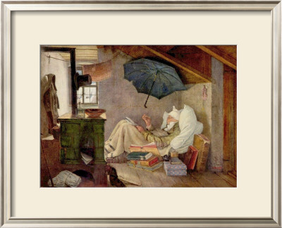 Der Arme Poet Interior by Carl Spitzweg Pricing Limited Edition Print image