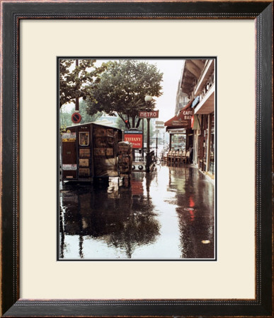 Sidewalk In Rain by Zeny Cieslikowski Pricing Limited Edition Print image