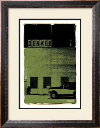 Denver, Vice City In Green by Pascal Normand Pricing Limited Edition Print image