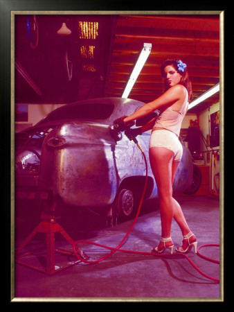 Pin-Up Girl: Street Rod Body Shop by David Perry Pricing Limited Edition Print image