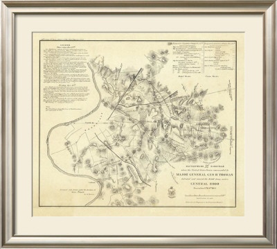 Civil Wat Battlefields In Front Of Nashville, C.1866 by M. Peseux Pricing Limited Edition Print image