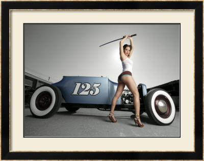 Hot Rod Samurai Pin-Up Girl by David Perry Pricing Limited Edition Print image