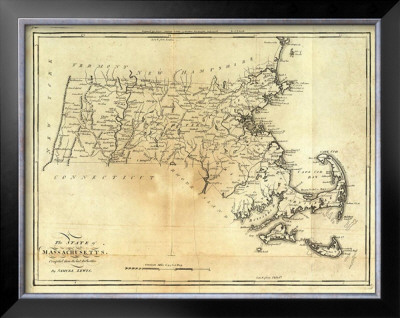State Of Massachusetts, C.1795 by Mathew Carey Pricing Limited Edition Print image