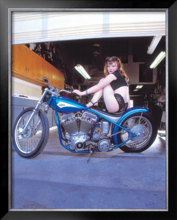 Pin-Up Girl: Blue Chopper by David Perry Pricing Limited Edition Print image
