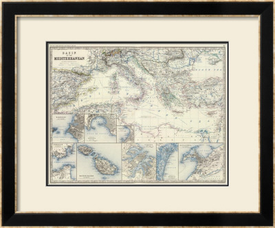 Mediterranean Basin, C.1861 by Alexander Keith Johnston Pricing Limited Edition Print image