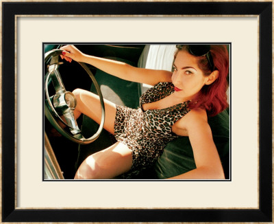 Pin-Up Girl: Front Seat Leopard by David Perry Pricing Limited Edition Print image