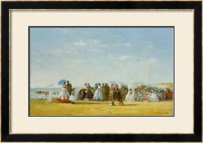 Figures On Beach by Louis Eugene Boudin Pricing Limited Edition Print image