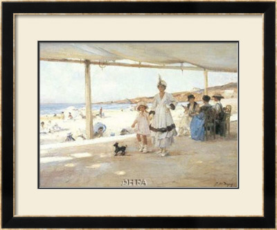 Figures On A Veranda By The Beach by Paul-Michel Dupuy Pricing Limited Edition Print image