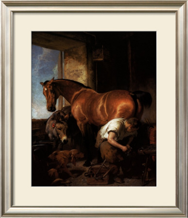 Shoeing by Edwin Henry Landseer Pricing Limited Edition Print image