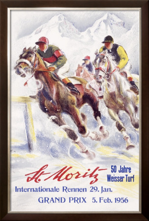 Horse Race, St. Moritz by Hugo Laubi Pricing Limited Edition Print image