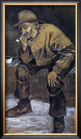 Fishman With A Sou'wester Sitting With A Pipe by Vincent Van Gogh Pricing Limited Edition Print image