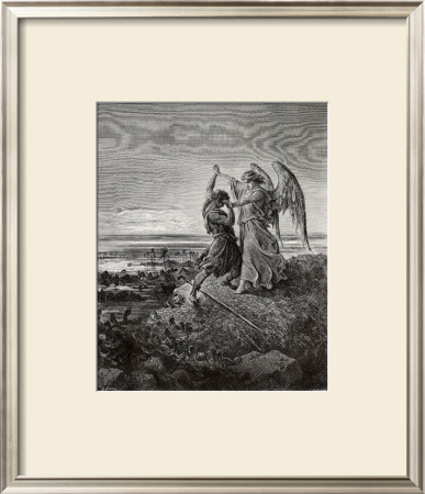 Jacob Wrestling With The Angel Limited Edition Print by Gustave Dore ...