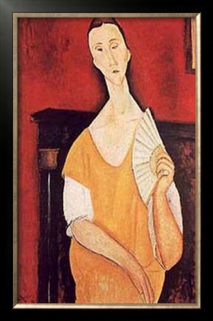 Woman With Fan by Amedeo Modigliani Pricing Limited Edition Print image