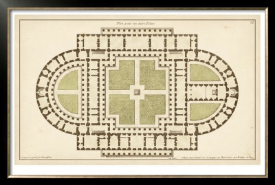 Antique Garden Plan I by Deneufforge Pricing Limited Edition Print image