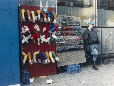 Skinhead Manning A Hat And Sunglasses Stall, London by Shirley Baker Pricing Limited Edition Print image