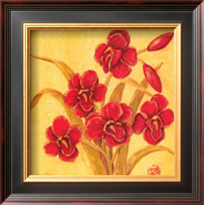 Orchids In Red by Jo Moulton Pricing Limited Edition Print image