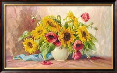 Mohn Und Sonnenblumen by E. Kruger Pricing Limited Edition Print image