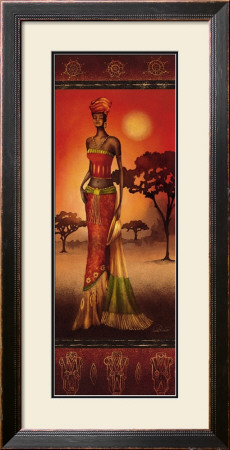 Masai Lady At Sunset by Nicola Rabbett Pricing Limited Edition Print image