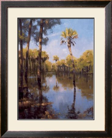 Palms On Water Ii by Larry Moore Pricing Limited Edition Print image