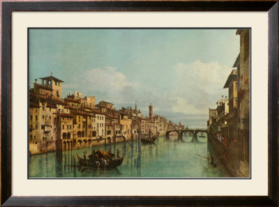 The River Arno With Ponte Santa Trinita, Florence by Bernardo Bellotto Pricing Limited Edition Print image