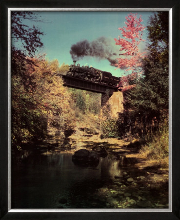 Train #201 East Bound Over Bridge 52 On The Abingdon Branch, Virginia by O. Winston Link Pricing Limited Edition Print image