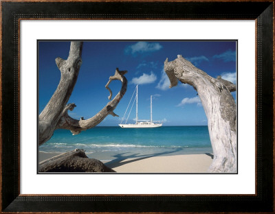 Yacht At Anchor, Caribbean by Alexis Andrews Pricing Limited Edition Print image