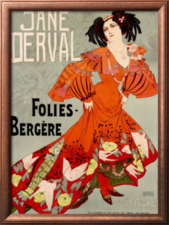Jane Derval, Folies Bergere by Georges De Feure Pricing Limited Edition Print image