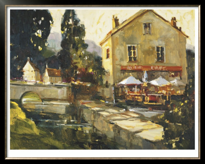 Pont Aven River Cafe by Ted Goerschner Pricing Limited Edition Print image