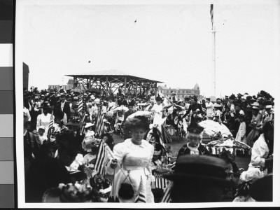Traffic Jam Of Mothers Pushing Carriages During A Baby Parade On The Boardwalk At Asbury Park, Nj by Wallace G. Levison Pricing Limited Edition Print image