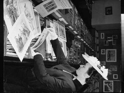 Costume Designer Irene Of Hollywood At The Picture Collection Of The New York Public Library by Alfred Eisenstaedt Pricing Limited Edition Print image