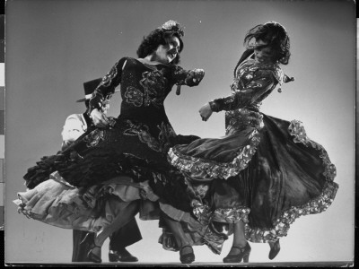 Spanish Flamenco Dancer Carmen Amaya Performing With Her Sister Antonia by Gjon Mili Pricing Limited Edition Print image