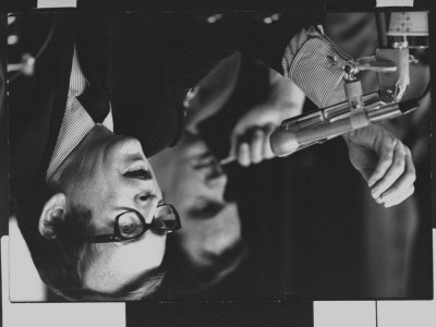 Senator Howard Baker Questioning Witness; Senate Watergate Hearings by Gjon Mili Pricing Limited Edition Print image