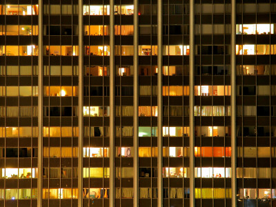 Apartment Tower Windows by Geoffrey George Pricing Limited Edition Print image