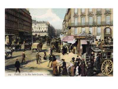 Paris Scene, La Rue Saint-Lazare by John Gilbert Pricing Limited Edition Print image