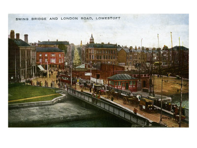 Swing Bridge And London Road, Lowestoft, Suffolk, England by Harold Copping Pricing Limited Edition Print image