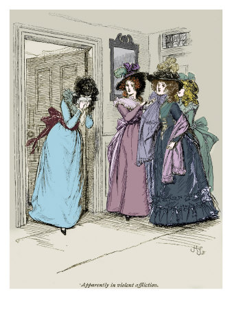 Sense And Sensibility By Jane Austen - Marianne Coming Hastily Out Of The Parlour by William Hole Pricing Limited Edition Print image