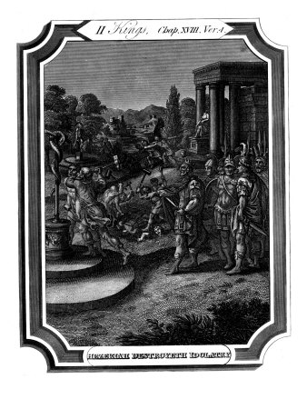 Hezekiah Destroys The Broze Serpent Made By Moses, To Which Sacrifices Were Being Offered by Gustave Dore Pricing Limited Edition Print image