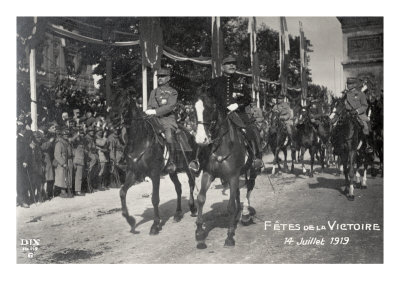 Marechal Foch - French Military Leader On Horseback 14 July Parade 1919 In Post World War I Paris by Hugh Thomson Pricing Limited Edition Print image