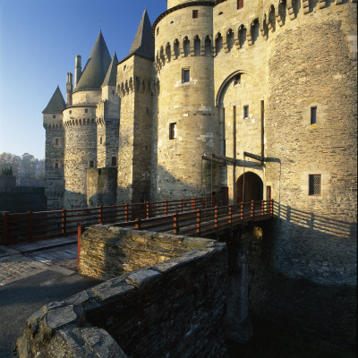 Vitre Chateau And Drawbridge, Brittany, France by Joe Cornish Pricing Limited Edition Print image