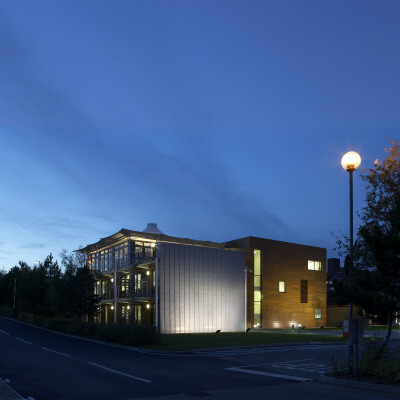 The Enterprise Pavilion, Aib, Bournemouth, 2005, Exterior At Dusk, Lee Fitzgerald Architects by Richard Bryant Pricing Limited Edition Print image