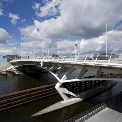 Kronprinzenbrucke, Crown Prince Bridge, Berlin, Architect: Santiago Calatrava by G Jackson Pricing Limited Edition Print image