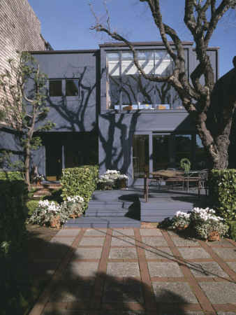 Heil Residence, San Francisco, California, 1941, Exterior From Garden, Architect: Gardener Dailey by Alan Weintraub Pricing Limited Edition Print image