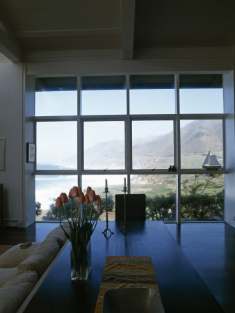 Morley Baer Stone House, Carmel, California, 1965, View From Contact Sheet Window In Living Area by Alan Weintraub Pricing Limited Edition Print image