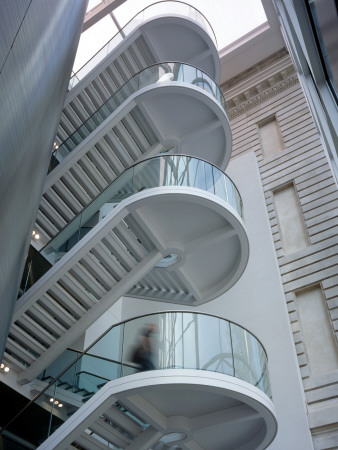 Tanaka Business School, Imperial College, London University, Atrium Staircase, 2004 by Ben Luxmoore Pricing Limited Edition Print image