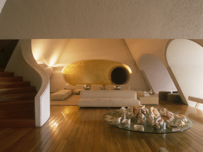 Casa Amalia, Mexico, Living Area, Architect: Agustin Hernandez by Alan Weintraub Pricing Limited Edition Print image