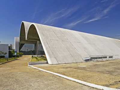 Sao Paulo - Memorial America Latina - Auditorio Simon Bolivar 1987, Architect: Oscar Niemeyer by Alan Weintraub Pricing Limited Edition Print image