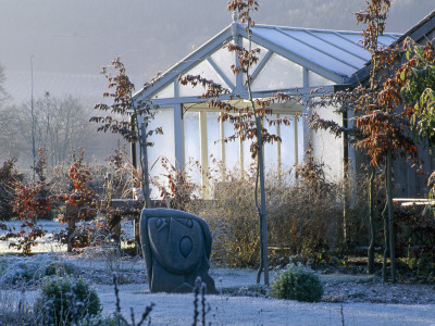 The Conservatory In Winter With A Sculpture By Helen Sinclair by Clive Nichols Pricing Limited Edition Print image