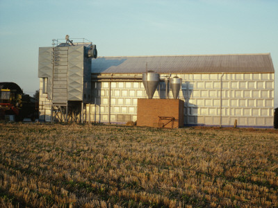 Modern (C 1980) Metal Panelled Farm Building-Granary Or Barn, Willingale, Essex by Gillian Darley Pricing Limited Edition Print image