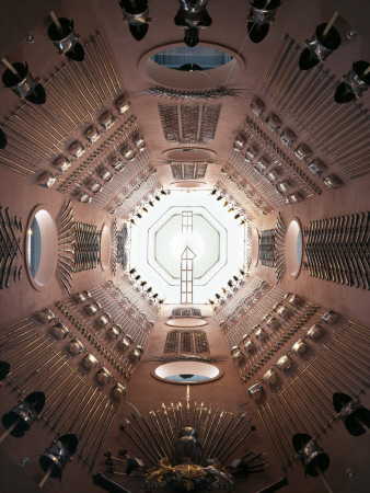 Royal Armouries - Military Museum, Leeds, Yorkshire, England, - View Up The Tower Gallery by John Edward Linden Pricing Limited Edition Print image