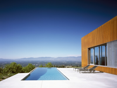 Brosmith Residence, Beverly Ranch, Los Angeles, California, Exterior With Swimming Pool by John Edward Linden Pricing Limited Edition Print image